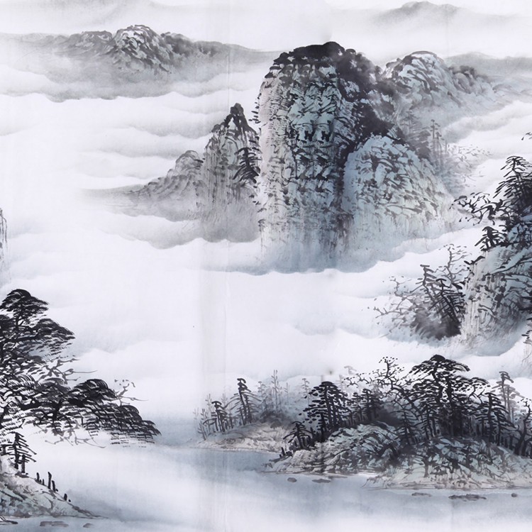 代理批发厂家直销产地货源特价批发定制款家居宣纸国画山水画客厅