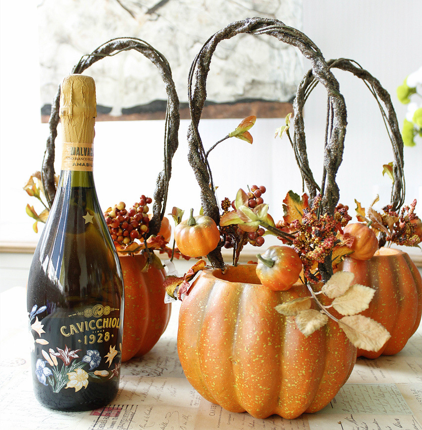 万圣节 仿真南瓜花篮 出口欧美品质 家居