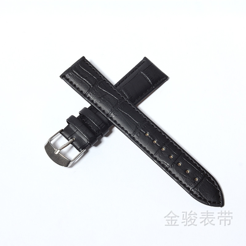 Leather Strap New Bamboo Earth Pin Buckle Flat Edge Waterproof Strap Watch Accessories Men and Women Strap in Stock