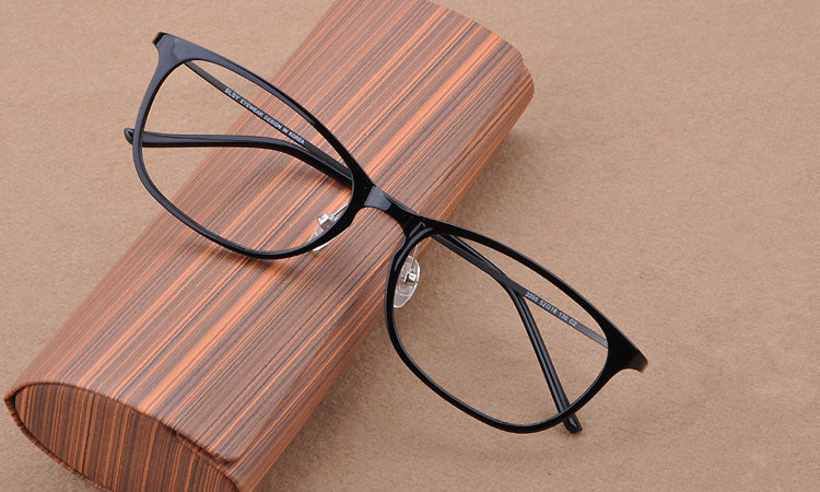 韩国塑钢钨钛方形眼镜架带鼻托超轻薄细框复古文艺百搭配镜片2205