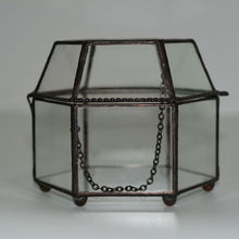 六边形 玻璃 珠宝盒 DIY 微景观 永生花 花器 器皿 工艺品 摆件