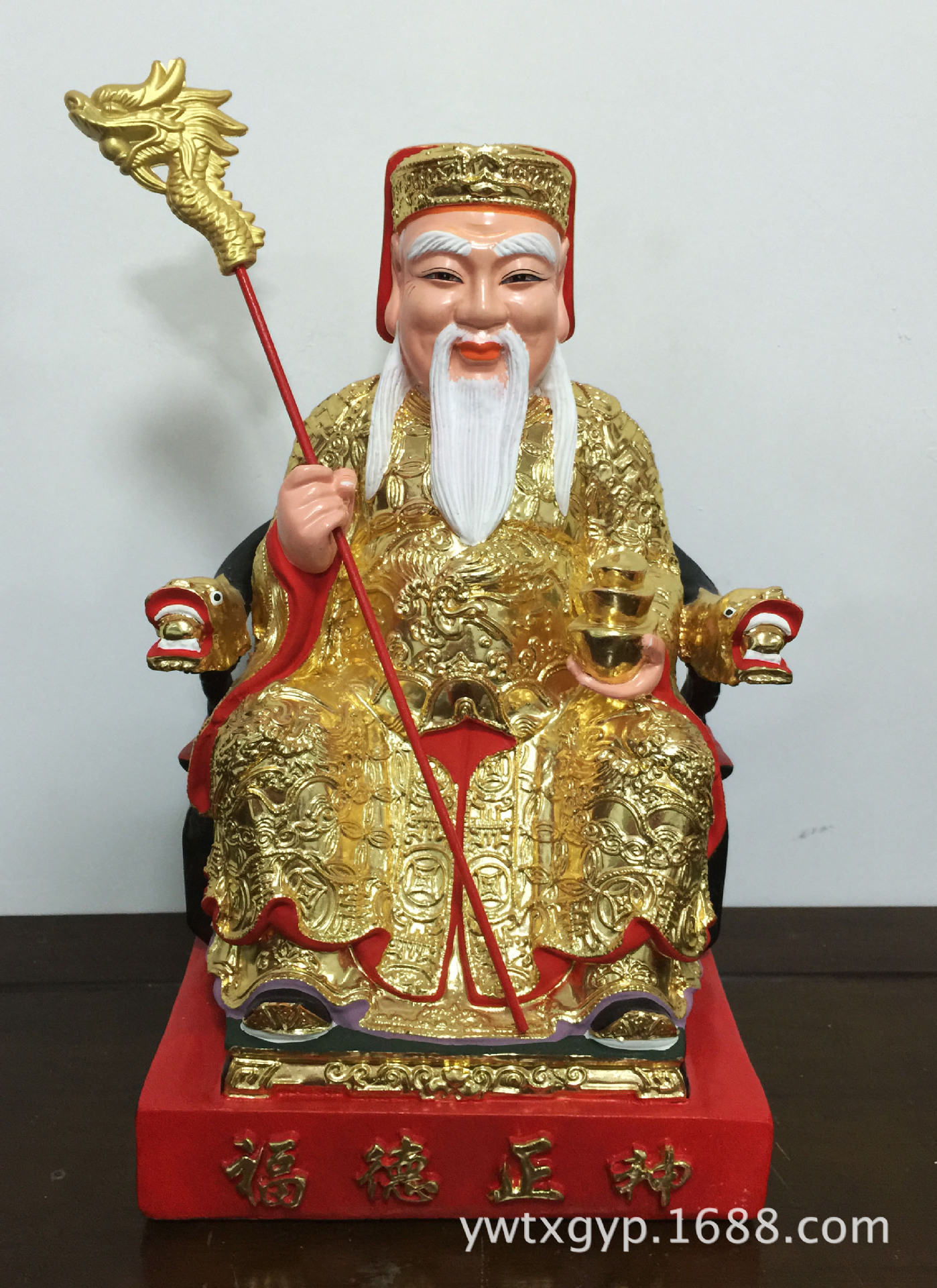 开光神像土地公土地婆 土地公公38cm