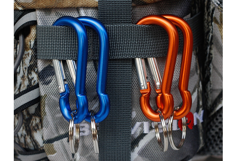 高品质6号登山扣 加粗铝合金高强度不变形葫芦口 d扣费攀岩用批发