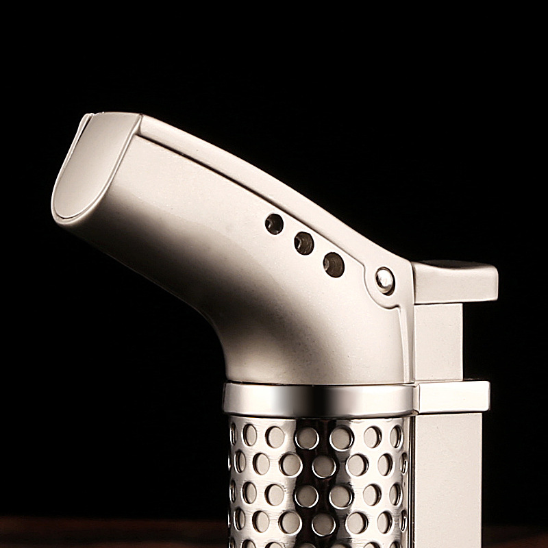 百诚honest 创意气体充汽雪茄喷火打火机防风直充蓝火烟斗打火机