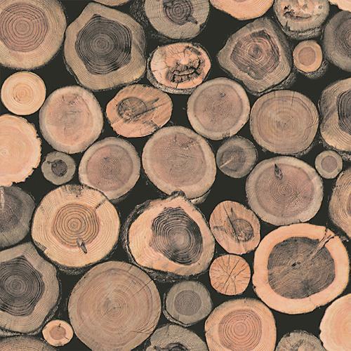 圆木木纹墙纸木桩古朴木头树皮树纹书房客厅背景墙酒吧ktv装修