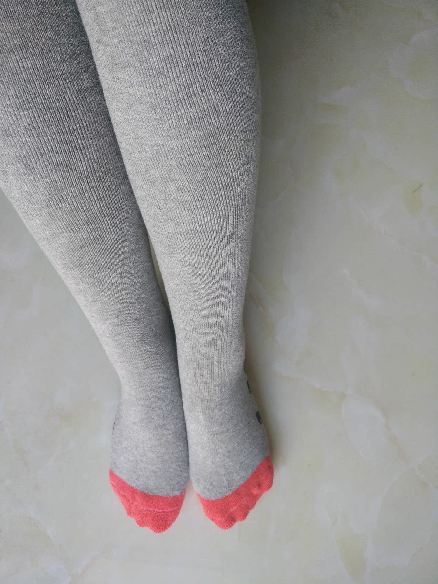 爆款秋冬季加厚毛圈全棉针织 卡通女童连裤袜 脚底猫咪宝宝袜子