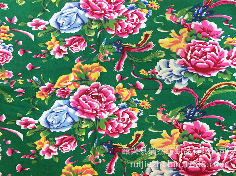 c001#被单花 活性印全棉21条灯芯绒