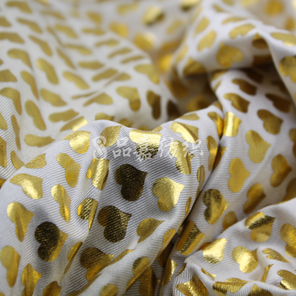 泳装布烫金 莱卡烫金布 弹力布烫金 氨纶布烫银 锦纶烫金