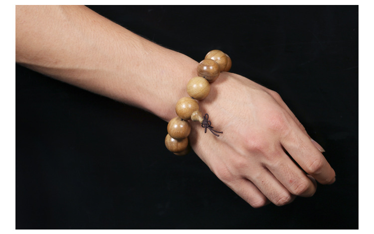 【纯手工磨】金丝楠木手串12颗20mm男女佛珠手链