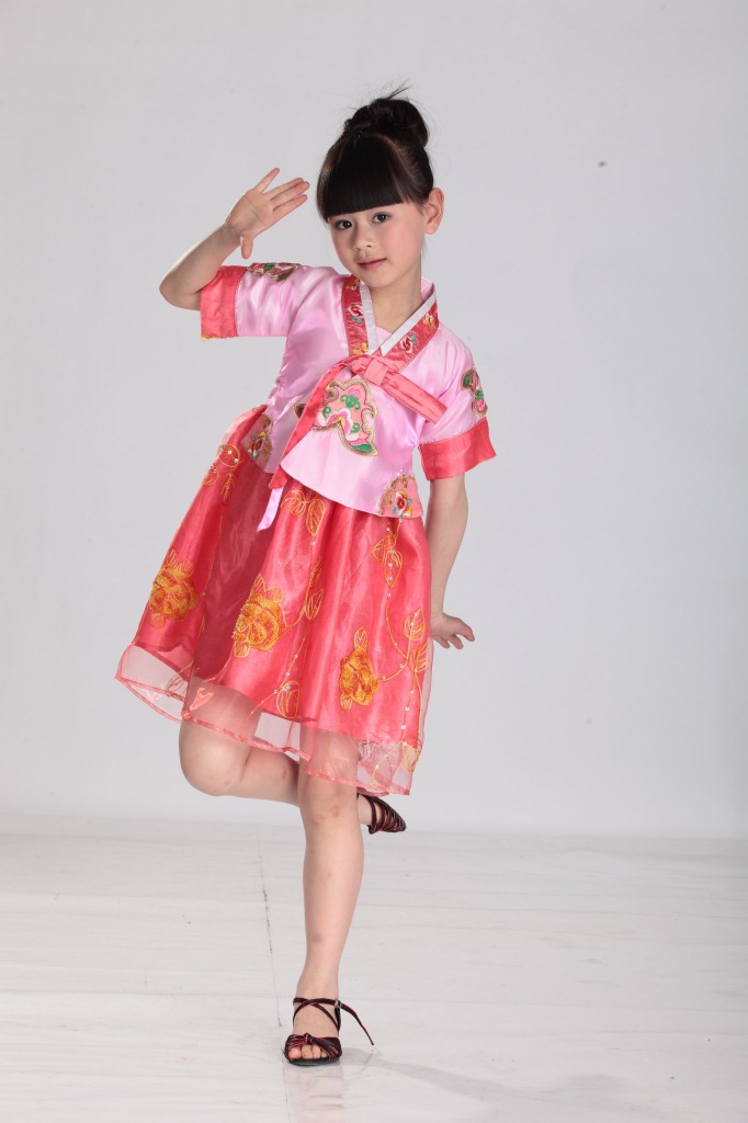 六一儿童演出服朝鲜族表演服少数民族女童舞