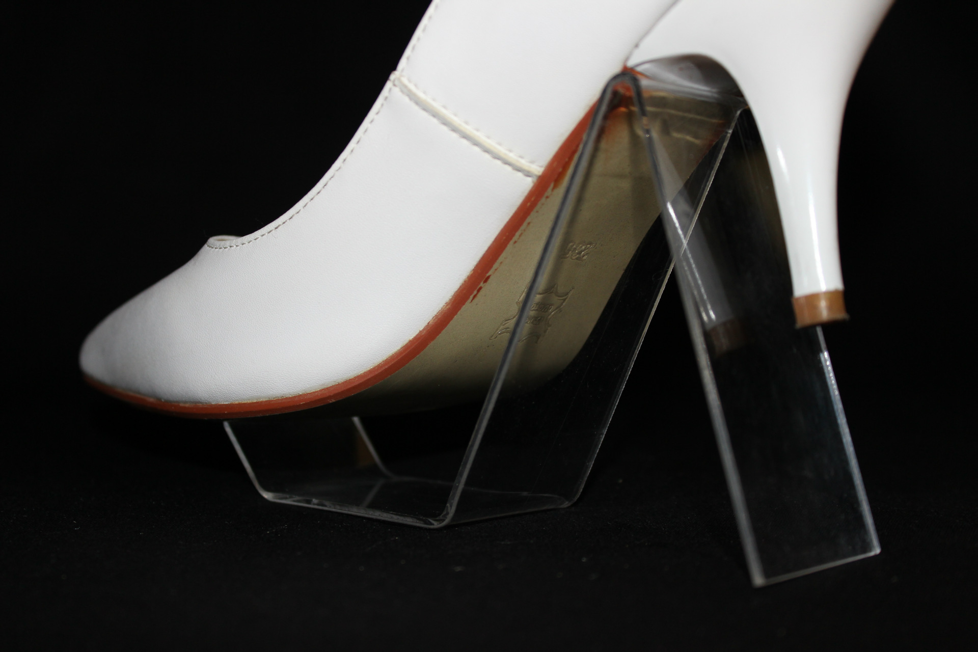 亚克力鞋托有机玻璃架鞋子展示架三角七子型