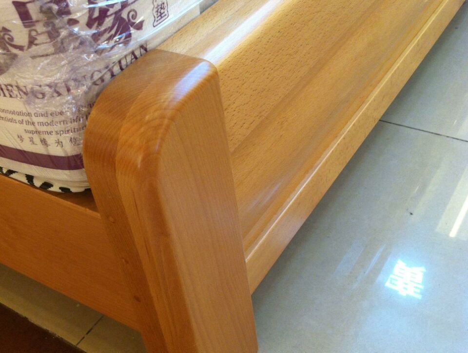 厂家直销木床德国榉木高箱储物床实木床1.8 米纯实木双人床特价