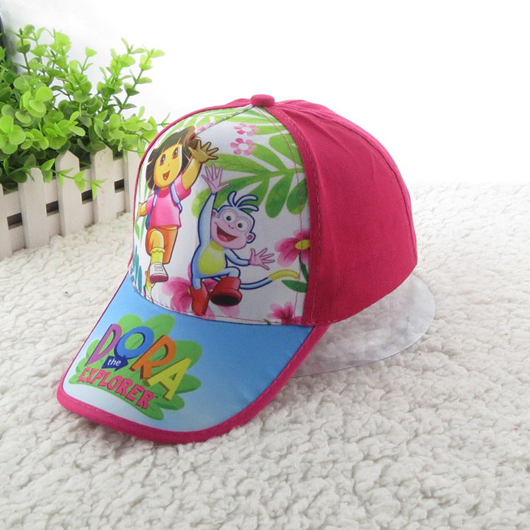 朵拉dora 女童欧美卡通棒球帽子儿童