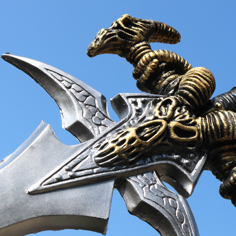 影视道具魔兽世界电影霜之哀伤1:1发泡羊头剑 军事模型仿真兵器