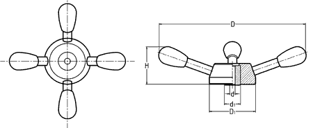 厂家特价供应各种四臂/三臂手轮多臂手轮 钢制手轮