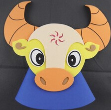 eva动物头饰 牛