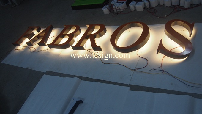 不锈钢背光字 品牌专卖店发光logo led发光字 不锈钢烤漆字