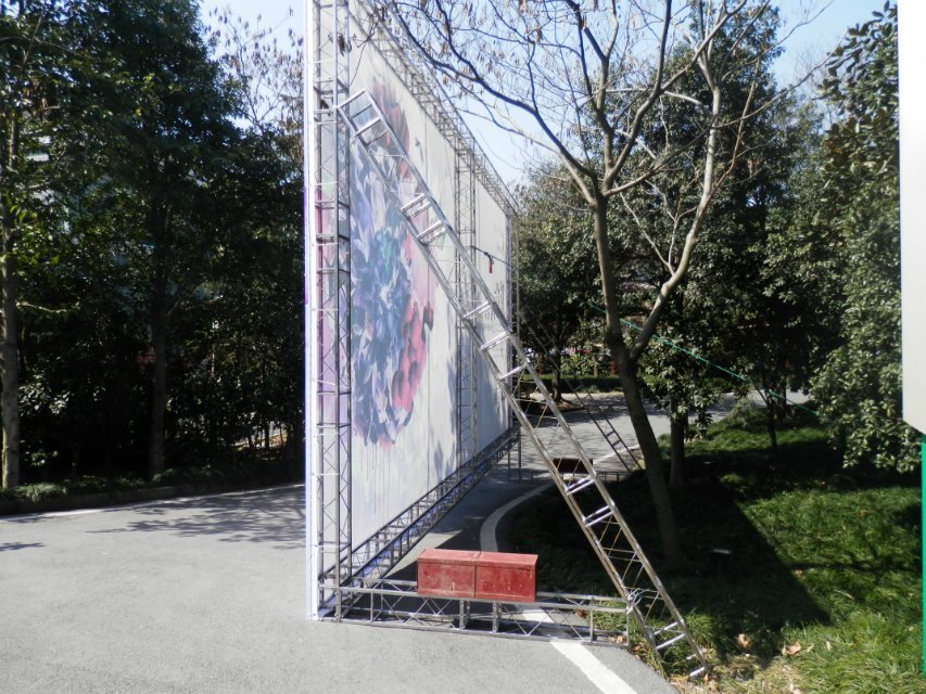 龙门架黑白布油画布写真布艺术布写真喷绘围挡名片灯片kt板展览