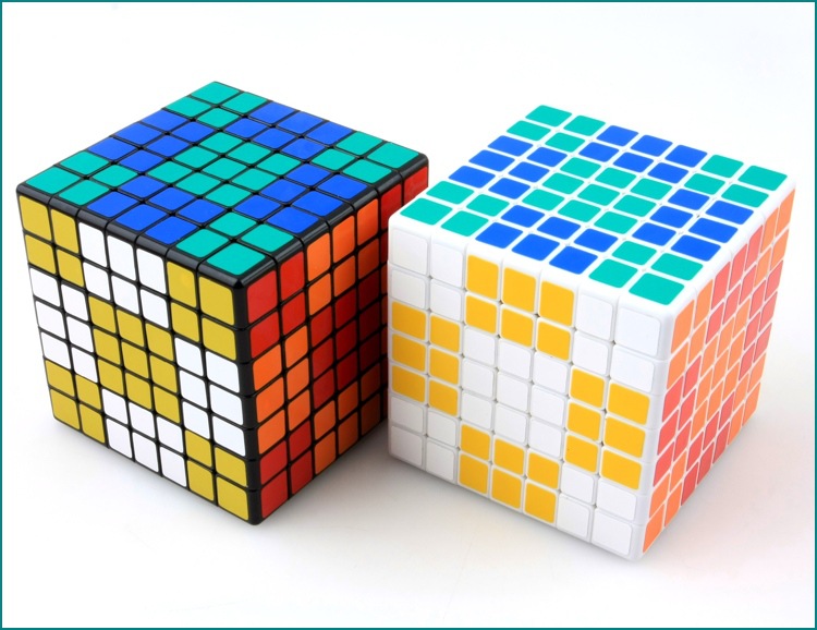 圣手七阶魔方粉色方形7阶儿童玩具比赛专用