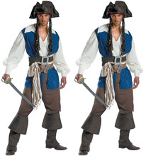 出口欧美制服 2017年男士海盗服 加勒比海盗装 万圣节男款游戏服