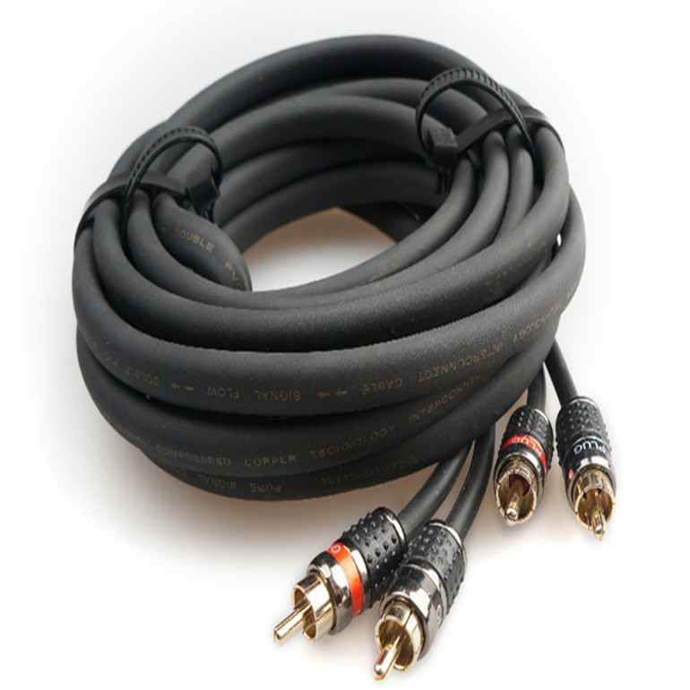 高级发烧镀银音频线公对公 散线 音频线莲花 汽车改装音频线