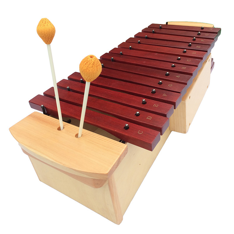 豪华美奥尔夫打击乐器铝片敲琴蓝色回音箱13音打琴tl