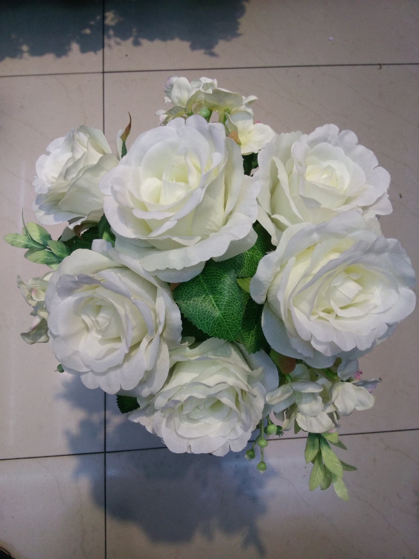 高档仿真9叉绣球玫瑰 手工绢花假花仿真植物 婚庆装饰厂家直销