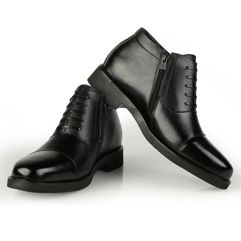 中高腰保暧皮鞋三接头皮鞋 男士商务三接头全皮皮鞋