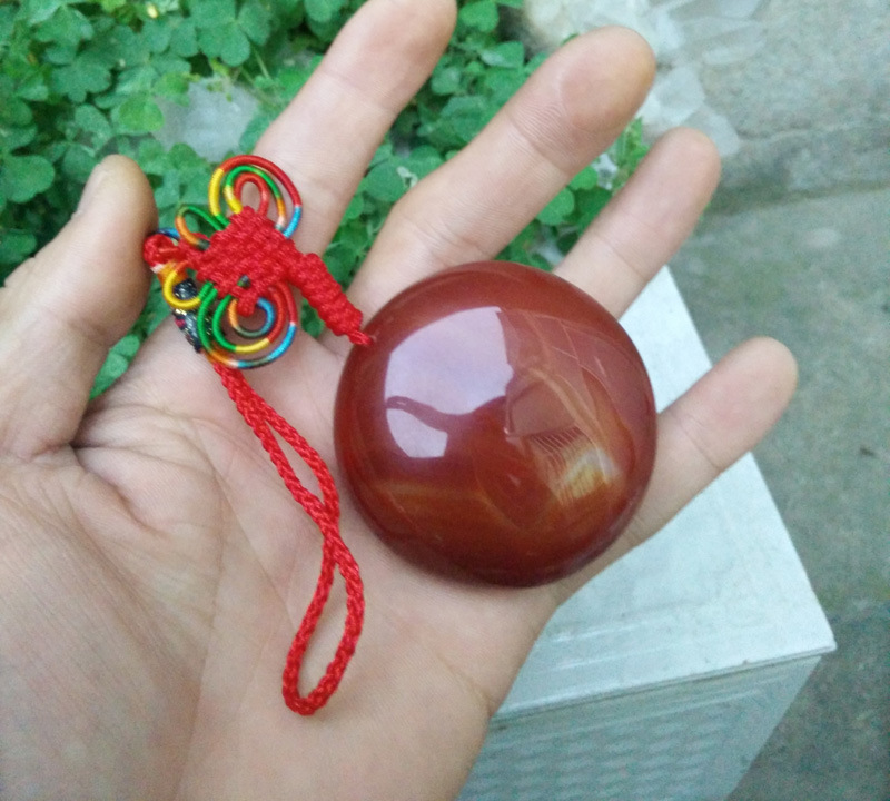 玛瑙玉髓手把件圆形红绿玛瑙手玩件珠宝玉器厂家批发