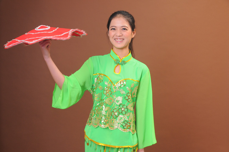 舞蹈手绢二人转秧歌手绢花专业考级八角巾