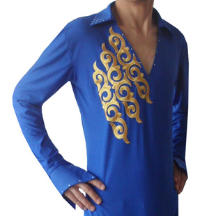 少儿舞蹈服上衣 男士拉丁舞服装 拉丁服 三步踩 舞蹈服装上衣