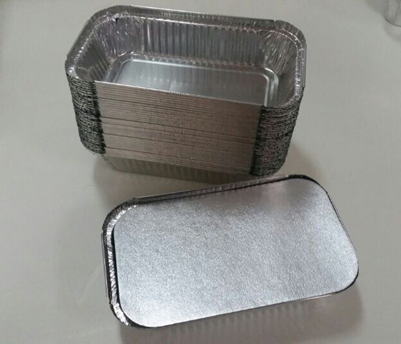 360ml铝箔餐盒锡纸盒 配纸盖一次性锡纸盒 一次性饭盒铝箔定做