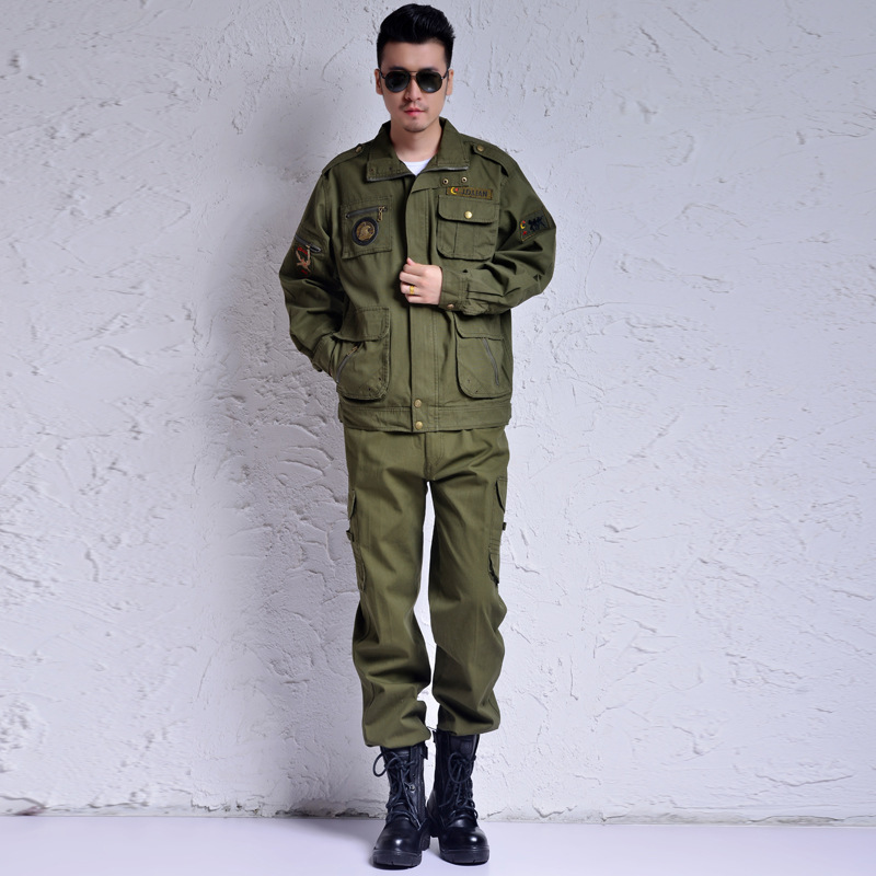 军迷户外工作服套装男春秋劳保服户外休闲作