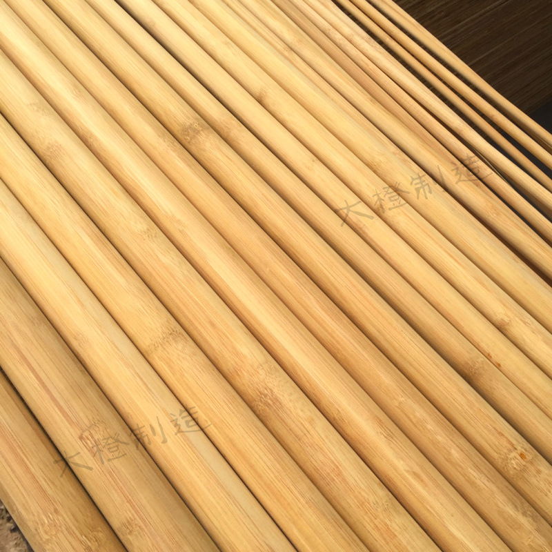 碳化竹圆棒 厂家直供 竹扶手订做 承接各类竹把柄订单