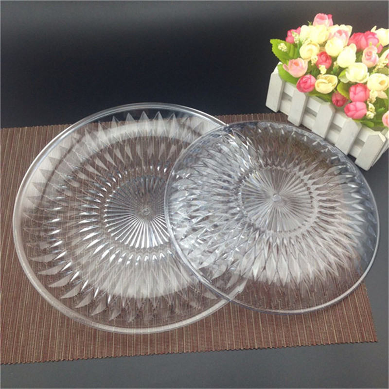 批发水晶透明水果盘 ktv酒吧酒店用品果盆 干货盘子 塑料盘