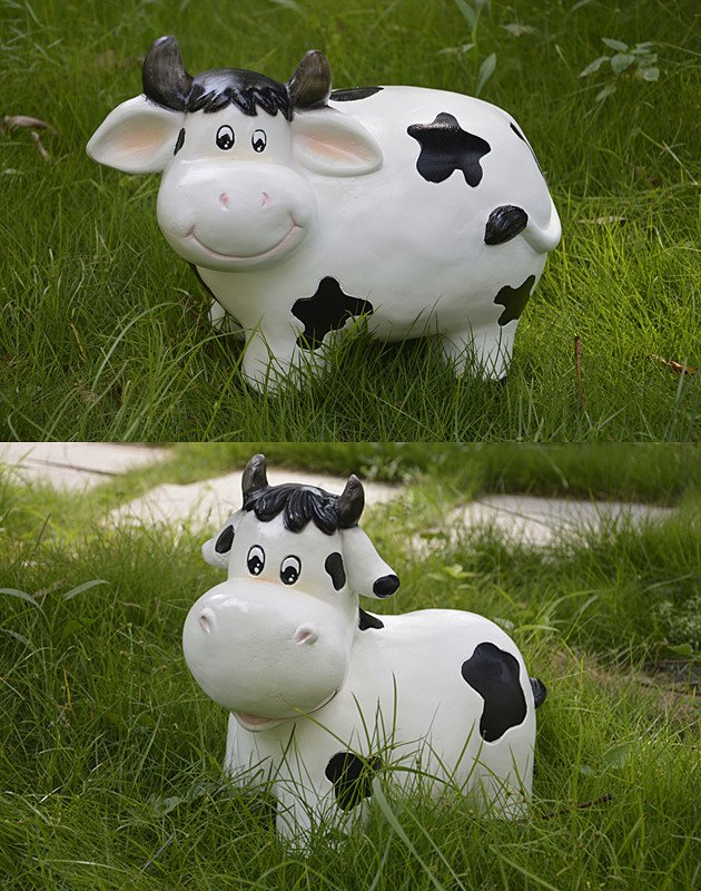 精品推荐可爱奶牛一家园林庭院工艺品 卡通