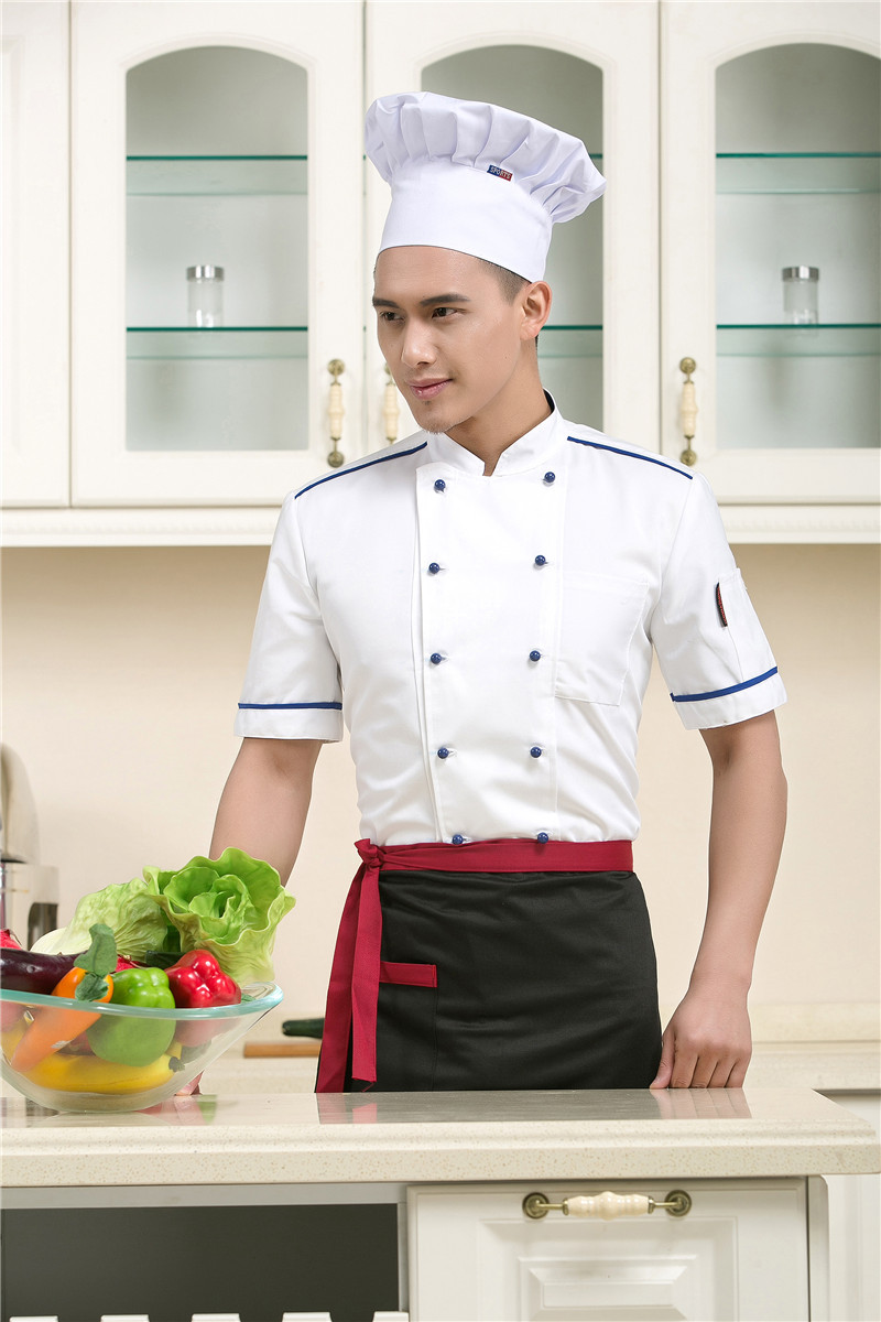 厨师服短袖男女装餐厅厨房厨师服装食堂厨师服夏装酒店厨师工作服
