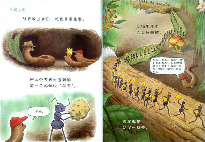 蚯蚓的日记(平)儿童绘本图书 畅销幼儿童书0-3-6岁书籍批发