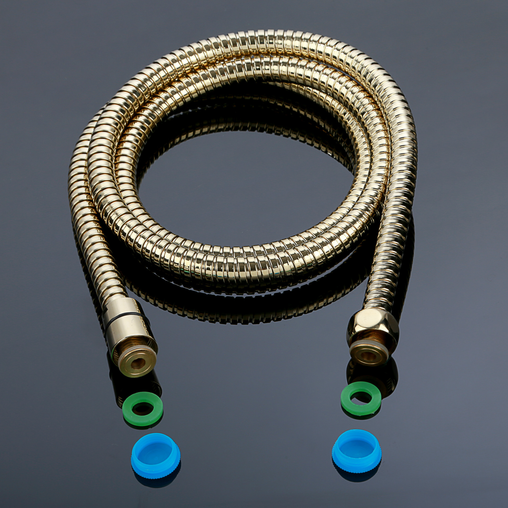 特价卫浴双扣管金色花洒淋浴管水龙头进水管马桶管不锈钢管