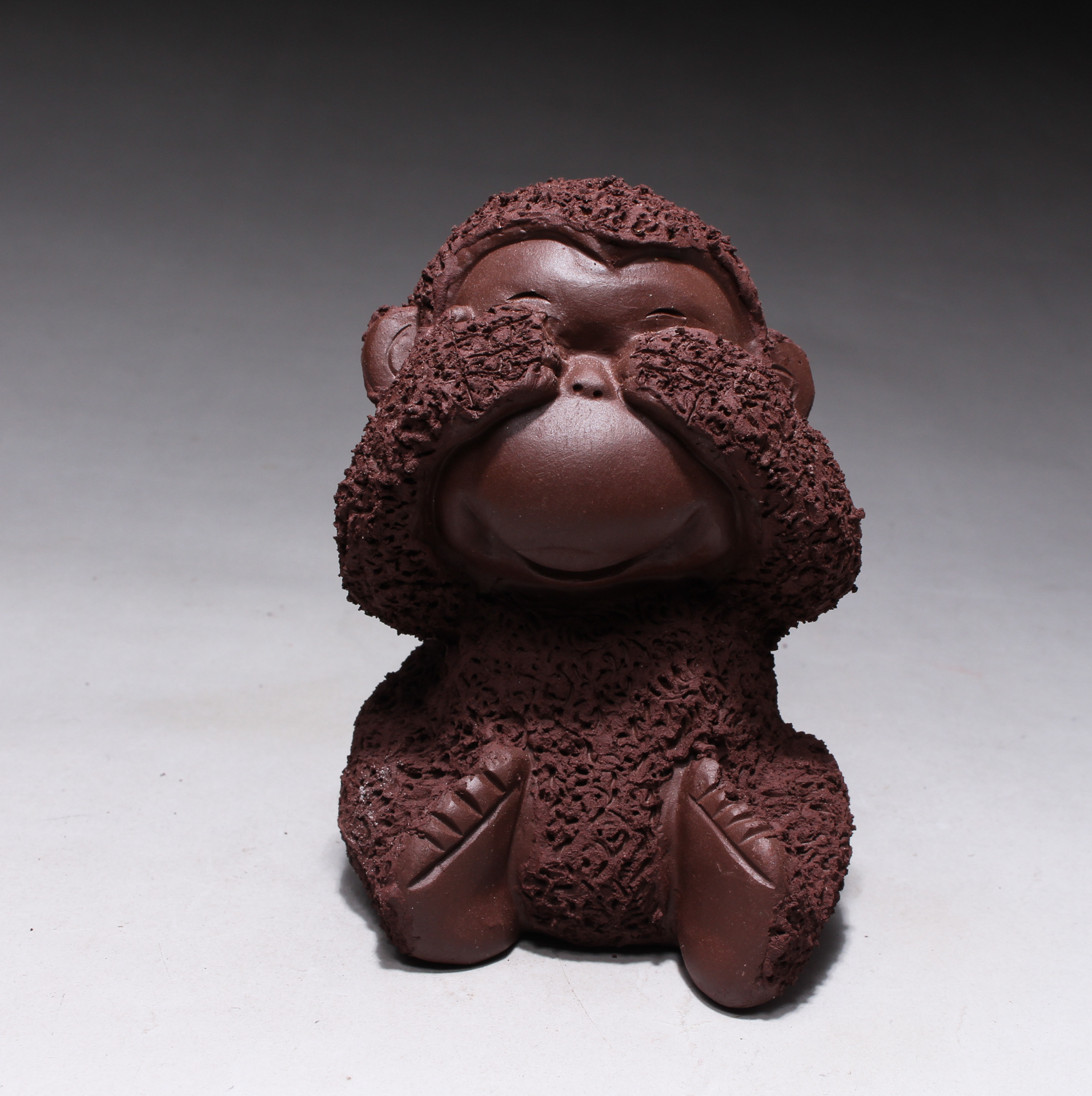 红春紫砂 宜兴紫砂茶宠大号四不猴子摆件雕塑茶具文玩工艺品批发