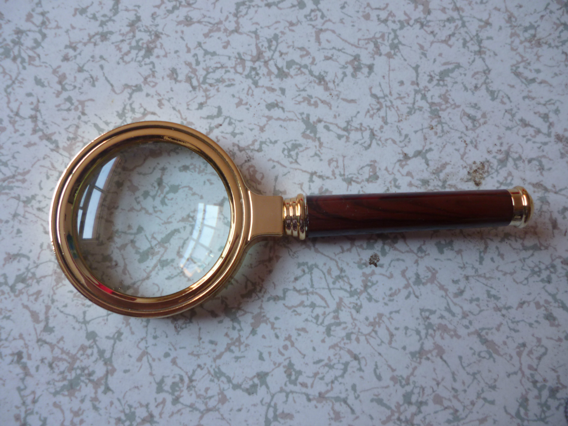 高级精美仿红木放大镜10倍放大镜清晰老人阅读手持式手柄6090