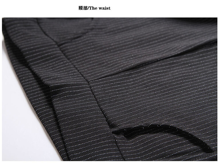 S660 黑白竖条纹铅笔裤 (5)