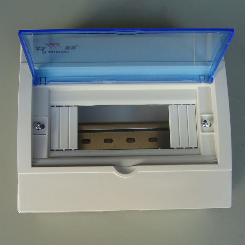 供应展业e款弧形全塑照明配电箱5-8回路防水防尘防腐蚀明暗装箱