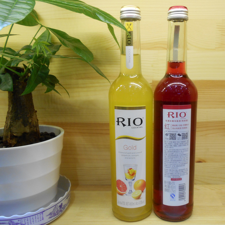 rio 锐澳佐餐鸡尾酒 玫瑰红 土豪金 预调酒 460ml.