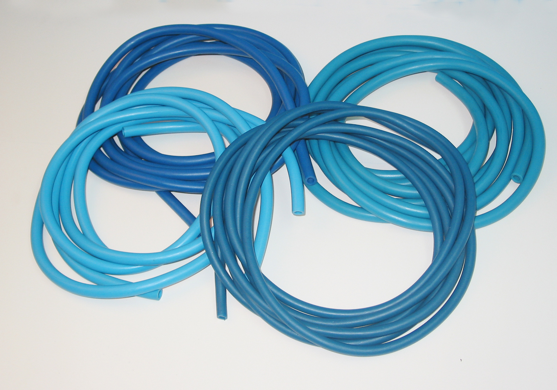 大量供应天然高弹力彩色乳胶管 双色