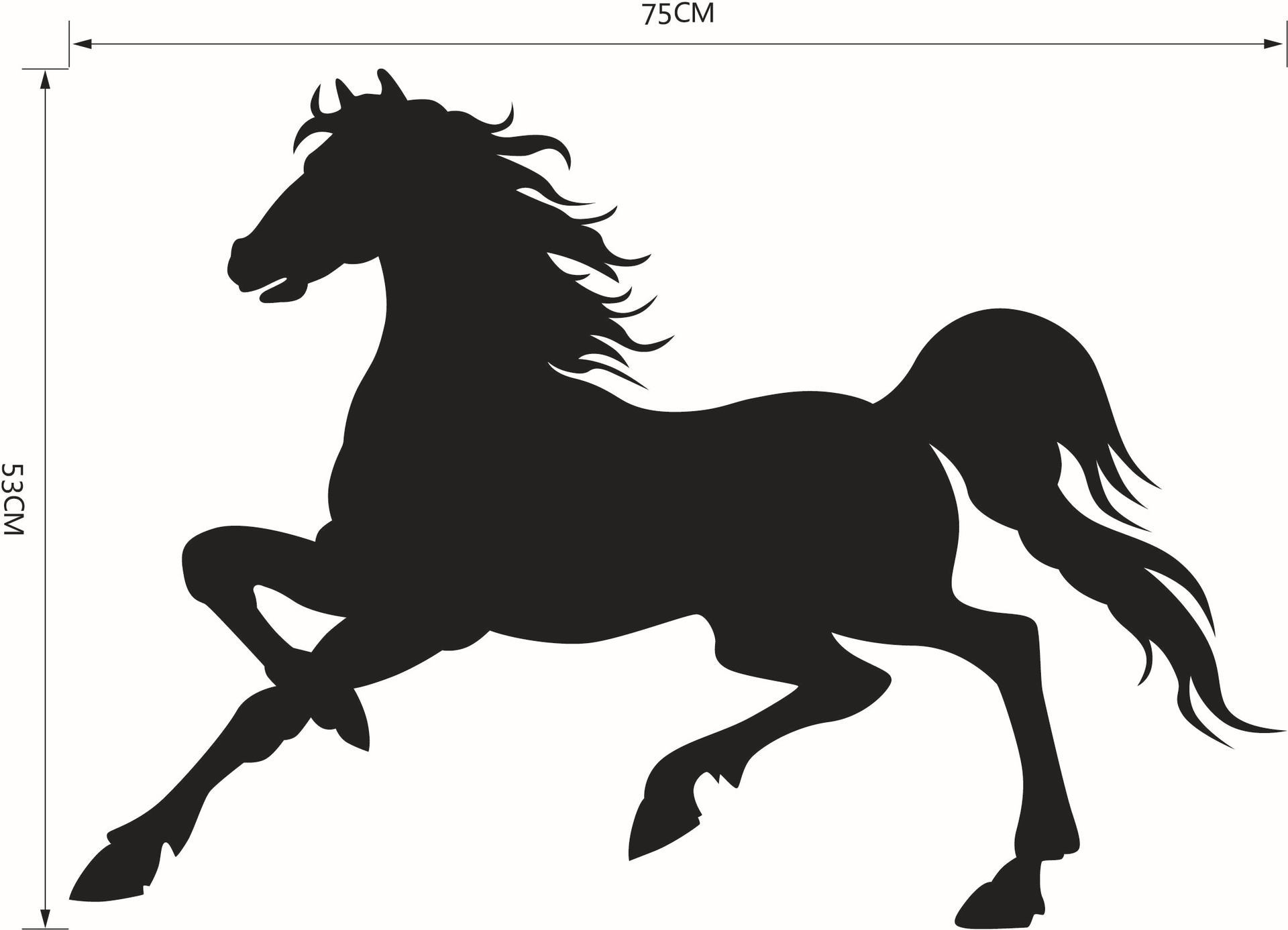 外贸奔腾马墙贴pvc可移除创意diy组合贴客厅卧室美化装饰贴纸批发