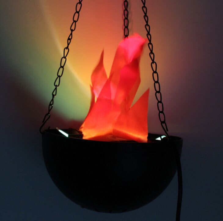 万圣节酒吧装饰道具吊灯仿真火焰灯装饰火盆灯电子火盆灯20cm挂式