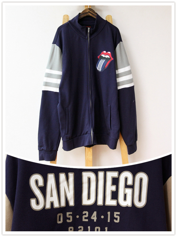 潮牌男装!滚石rolling stones长袖卫衣外套~85119大舌头男女款