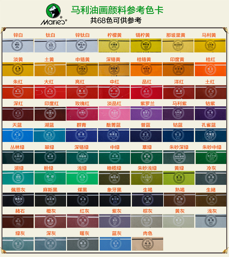 批发美术颜料 马利1170#油画颜料170ml 畅销73色 美术绘画颜料
