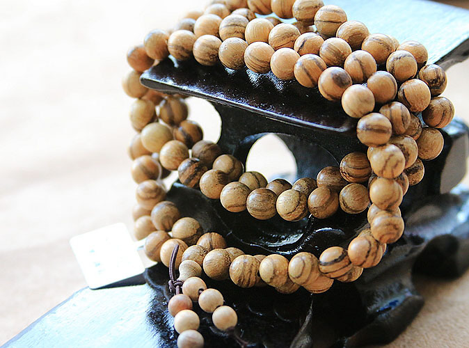 越南金丝沉香念珠手链108颗佛珠8mm沉水手串木男女饰品